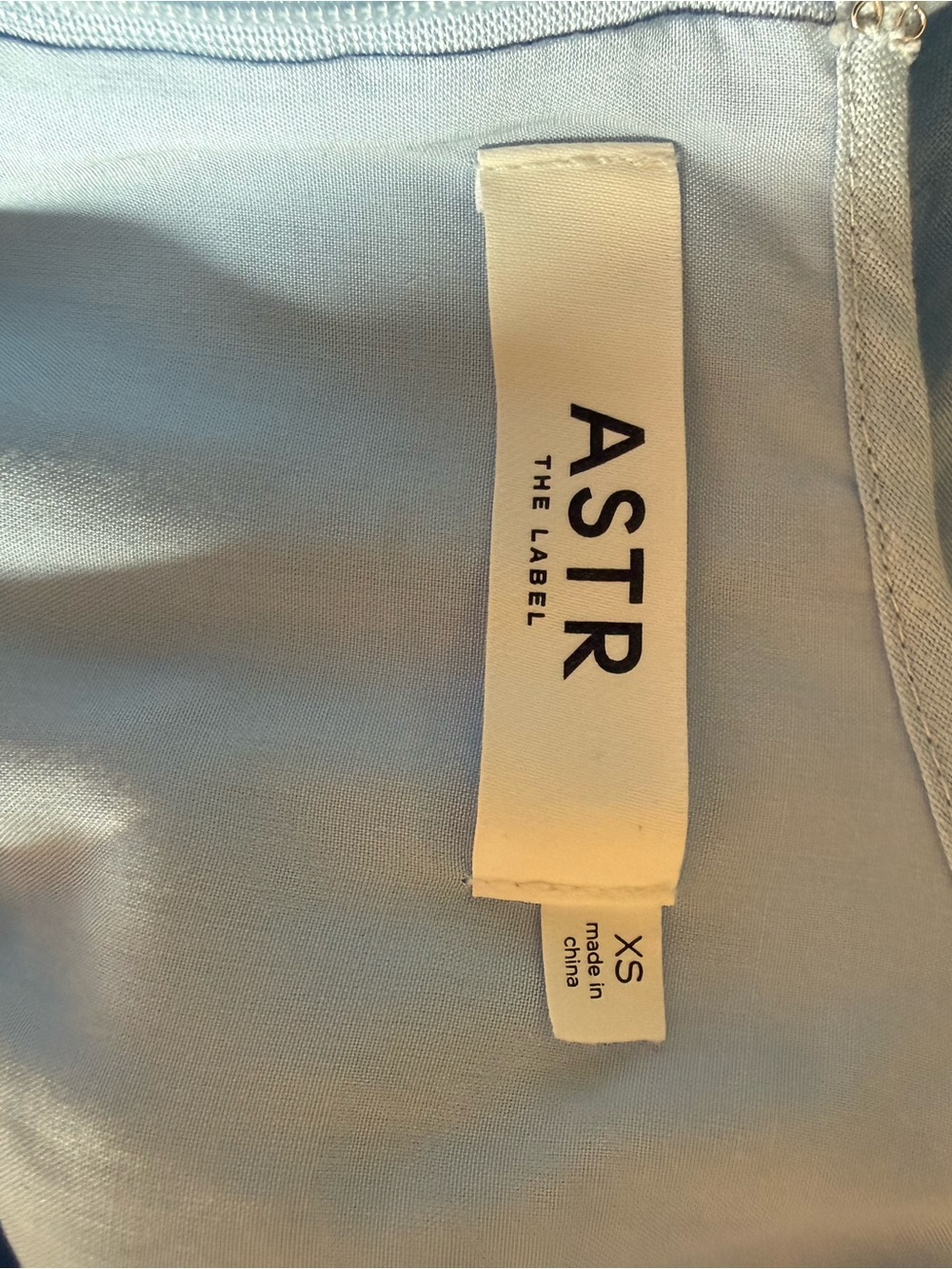 New with tags! ASTR the Label Powder Blue Backless Midi Dress with Tie - Picture 5 of 7